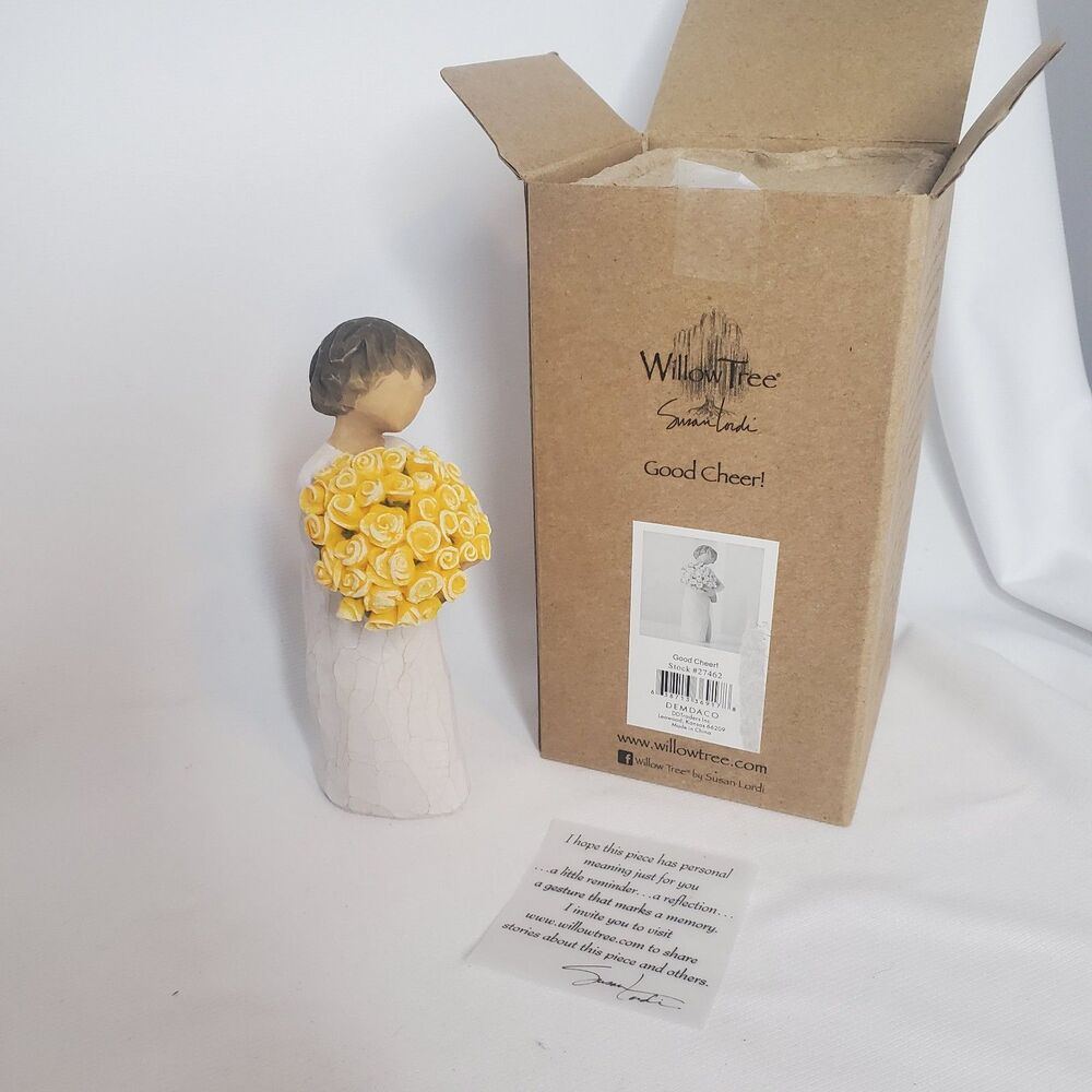 New Willowtree Good Cheer Lady Figurine Flowers